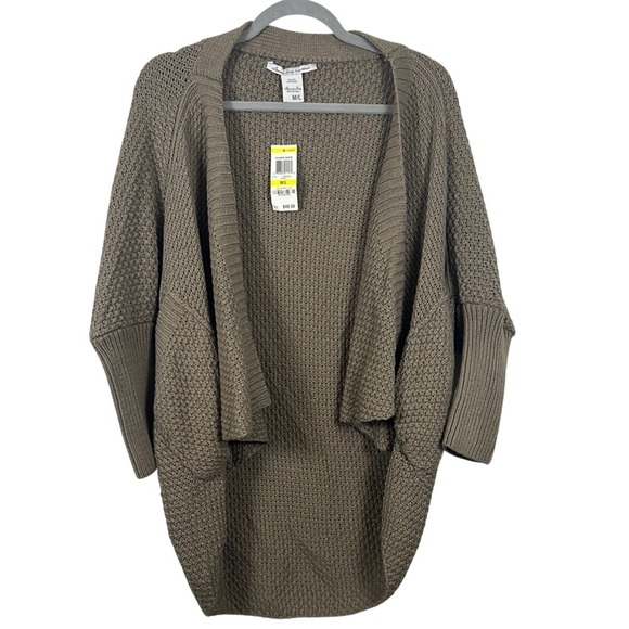 American Rag Cie Sweaters - American‎ Rag Cie Cinder Cocoon Neutral Cardigan Sweater M/L Open Front NWT